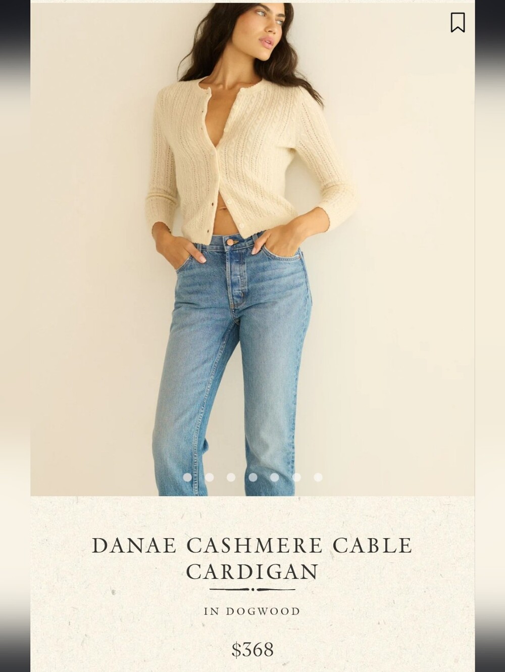 Doen Danae Cashmere Cable Cardigan